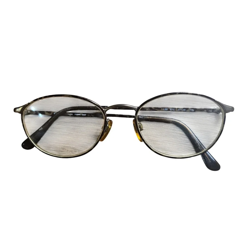 Vintage Giorgio Armani 188 875 Oval Tortoiseshell Eyeglasses Frames 51-18 Italy